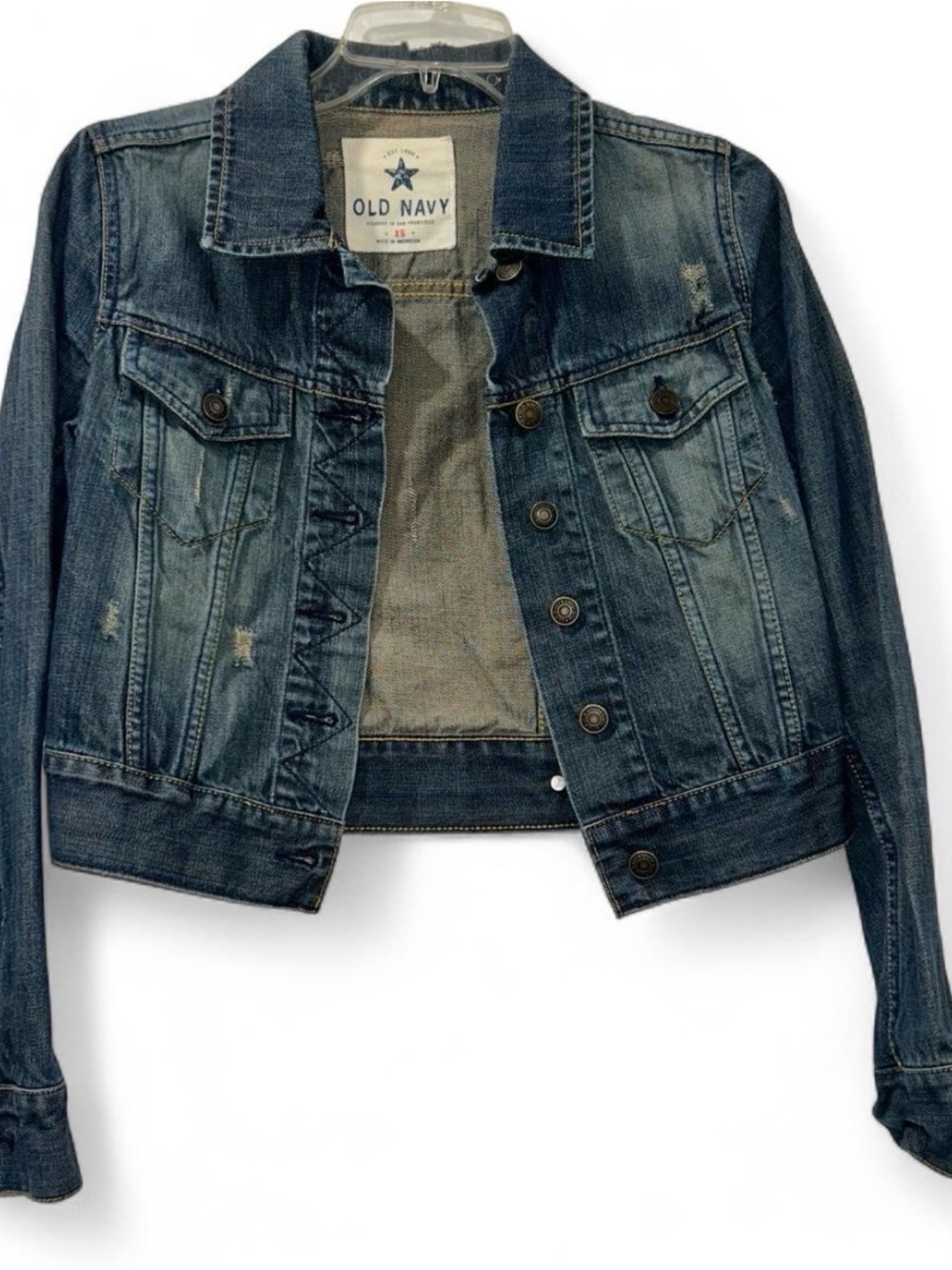 Old Navy Women's Washed Blue Denim Jacket